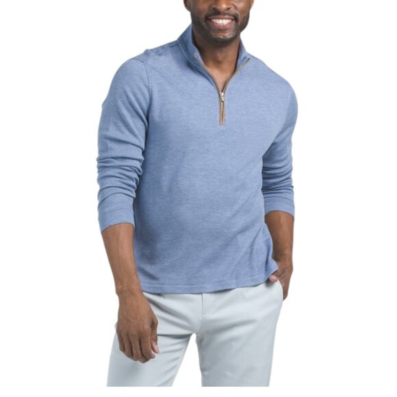JOHNNIE-O Merino Wool Blend Carlson Quarter Zip Top